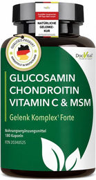 DocVital Glucosamin Chondroitin MSM Kapseln ohne Zusatzstoffe 180 Stück – Bild 1 von 2