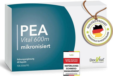 DocVital PEA Kapseln Palmitoylethanolamid hochdosiert vegan – Bild 1 von 5