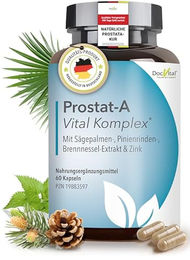 DocVital Prostata Komplex Kapseln Kräuter-Komplex mit Sägepalmenextrakt und Kürbiskernextrakt vegetarisch laktosefrei glutenfrei – Bild 1 von 4