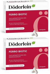 DÖDERLEIN Ferro Biotic Eisen Fumarat und Milchsäurebakterien Kapseln vegan glutenfrei laktosefrei für Frauen Schwangere und Stillende – Bild 1 von 3