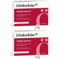 Produktbild von DÖDERLEIN Ferro Biotic Eisen Fumarat und Milchsäurebakterien Kapseln vegan glutenfrei laktosefrei für Frauen Schwangere und Stillende