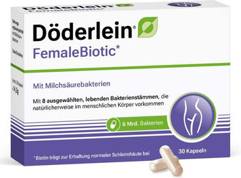 Döderlein FemaleBiotic Milchsäurebakterien Kapseln vegan für Frauen 30 Stück – Bild 1 von 3