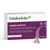 Produktbild von Döderlein Meno Biotic Kapseln mit Milchsäurebakterien und Mönchspfeffer vegetarisch glutenfrei laktosefrei 56 Kapseln