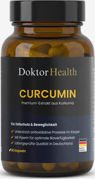 Doktor Health Curcumin Kapseln vegan und ohne Zusatzstoffe mit standardisiertem Extrakt – Bild 1 von 3