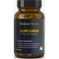 Produktbild von Doktor Health Curcumin Kapseln vegan und ohne Zusatzstoffe mit standardisiertem Extrakt