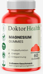 Doktor Health Magnesium Gummies Vegan ohne Gelatine und Zusatzstoffe für Sportler 60 Stück – Bild 1 von 2