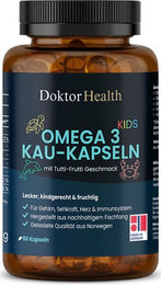 Doktor Health Omega 3 Kapseln für Kinder und Erwachsene zuckerfrei und glutenfrei – Bild 1 von 4