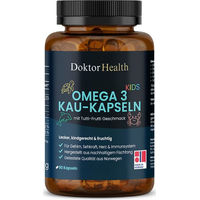 Produktbild von Doktor Health Omega 3 Kapseln für Kinder und Erwachsene zuckerfrei und glutenfrei