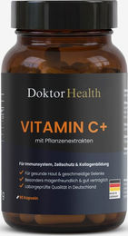 Doktor Health Vitamin C Plus Kapseln mit Acerola und Hagebutte vegan ohne Zusatzstoffe – Bild 1 von 3