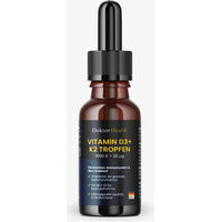 Produktbild von Doktor Health Vitamin D3 + K2 Tropfen mit 1000 IE und 20 µg vegan und ohne Zusatzstoffe