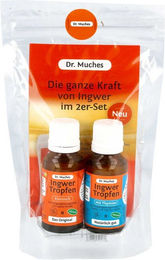Doktor Muches Ingwertropfen und Ingwertropfen mit Thymian Set, vegan, zuckerfrei, laktosefrei und glutenfrei – Bild 1 von 1