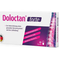 Produktbild von Doloctan forte Kapseln mit Vitamin B12 vegan zuckerfrei glutenfrei laktosefrei 40 Stück