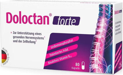 Doloctan forte Kapseln mit Vitamin B12 vegan zuckerfrei glutenfrei laktosefrei 80 Stück – Bild 1 von 5