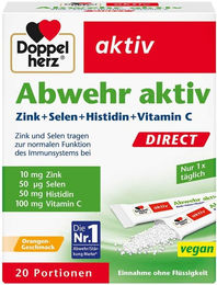 Doppelherz aktiv Abwehr aktiv DIRECT Pulver mit Ascorbinsäure in Sticks, laktosefrei und glutenfrei – Bild 1 von 1