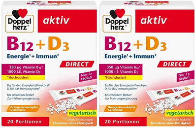 Doppelherz aktiv B12 + D3 Direct Sticks glutenfrei und laktosefrei – Bild 1 von 1