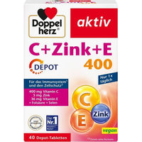 Produktbild von Doppelherz aktiv C + Zink + E 400 Depot Tabletten 40 Stück