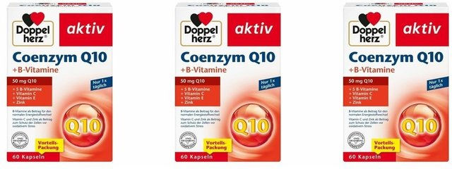 Doppelherz aktiv Coenzym Q10 mit Ubiquinon 60 mg in 180 Kapseln – Bild 1 von 1