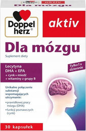 Doppelherz Aktiv Für das Gehirn mit DHA Zink und Vitamin B 30 Kapseln – Bild 1 von 2
