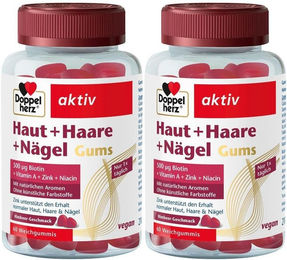 Doppelherz aktiv Haut + Haare + Nägel Gums mit Zink, Biotin und Selen, 120 Gummis – Bild 1 von 3