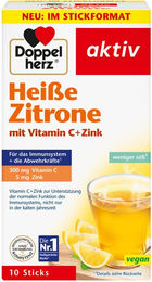 Doppelherz aktiv heiße Zitrone Granulat mit Vitamin C und Zink vegan glutenfrei laktosefrei 10 Stück – Bild 1 von 1