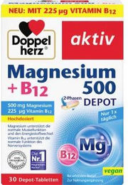 Doppelherz aktiv Magnesium 500 + B12 Tabletten für Sportler – Bild 1 von 3