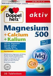 Doppelherz aktiv Magnesium 500 mit Calcium und Kalium Tabletten – Bild 1 von 2