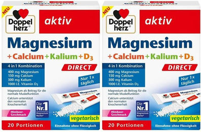 Doppelherz aktiv Magnesium Calcium Kalium D3 DIRECT Pulver – Bild 1 von 3
