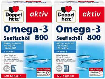 Doppelherz aktiv Omega-3 Seefischöl 800 Kapseln für Erwachsene 240 Stück – Bild 1 von 2