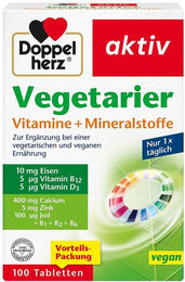 Doppelherz aktiv Vegetarier Vitamine und Mineralstoffe Tabletten für Erwachsene vegan 100 Stück – Bild 1 von 2