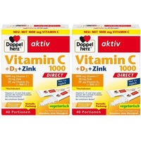 Produktbild von Doppelherz aktiv Vitamin C 1000 Direct mit D3 und Zink Sticks zuckerfrei vegetarisch laktosefrei glutenfrei