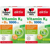 Produktbild von Doppelherz aktiv Vitamin K2 + D3 1000 I.E. Tabletten 30 Stück