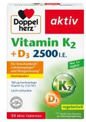 Doppelherz aktiv Vitamin K2 + D3 2500 I.E. Tabletten – Bild 1 von 2