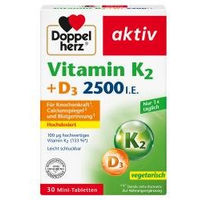 Produktbild von Doppelherz aktiv Vitamin K2 + D3 2500 I.E. Tabletten
