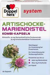Doppelherz Artischocke-Mariendistel system Weichkapseln 60 Stück – Bild 1 von 1