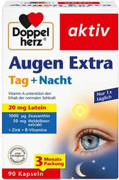 Doppelherz Augen Extra Tag+Nacht Vitamin-Kombination Kapseln glutenfrei und laktosefrei 90 Stück – Bild 1 von 2