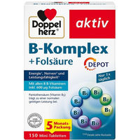Produktbild von Doppelherz B-Komplex + Folsäure Tabletten 150 Stück