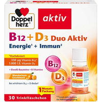 Produktbild von Doppelherz B12 + D3 Duo Aktiv Trinkampullen 30 Stück
