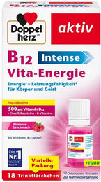 Doppelherz B12 Intense Vita-Energie Trinkampullen vegan vegetarisch 18 Stück – Bild 1 von 2