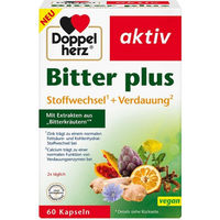 Produktbild von Doppelherz Bitter Plus Kapseln mit Kräuter-Komplex 60 Stück
