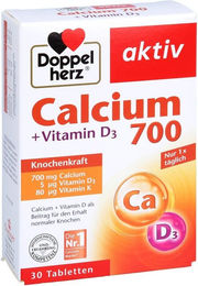 Doppelherz Calcium 700 mit Vitamin D3 Tabletten 30 Stück für Frauen, Schwangere und Stillende – Bild 1 von 2