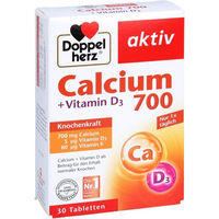 Produktbild von Doppelherz Calcium 700 mit Vitamin D3 Tabletten 30 Stück für Frauen, Schwangere und Stillende