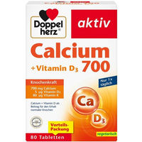Produktbild von Doppelherz Calcium 700 + Vitamin D3 Tabletten 80 Stück für Frauen, Schwangere und Stillende