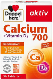 Doppelherz Calcium 700 + Vitamin D3 Tabletten für Frauen, Senioren, Schwangere und Stillende – Bild 1 von 1