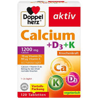 Produktbild von Doppelherz Calcium D3 K Tabletten 1200 mg 120 Stück für Frauen sowie Schwangere und Stillende