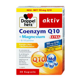 Doppelherz Coenzym Q10 Extra mit Magnesium und B-Vitaminen, 30 Kapseln, gluten- und laktosefrei – Bild 1 von 2