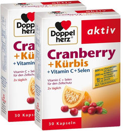 Doppelherz Cranberry + Kürbis Kapseln glutenfrei und laktosefrei 60 Stück – Bild 1 von 1