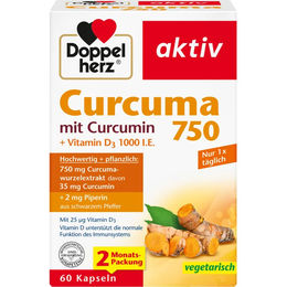 Doppelherz Curcuma Extrakt vegetarische Kapseln 60 Stück – Bild 1 von 2