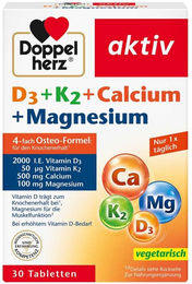 Doppelherz D3 K2 Calcium Magnesium Tabletten für Erwachsene 30 Stück – Bild 1 von 1