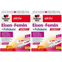 Produktbild von Doppelherz Eisen-Femin DIRECT Pulver für Frauen, Schwangere und Stillende