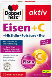 Doppelherz Eisen mit Vitamin C und L-Histidin Tabletten für Schwangere und Stillende 30 Stück – Bild 1 von 2